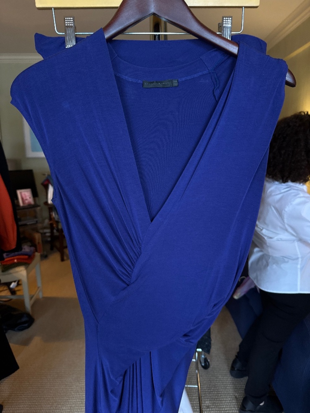 Vintage Donna Karan New York cobalt blue two-piece set